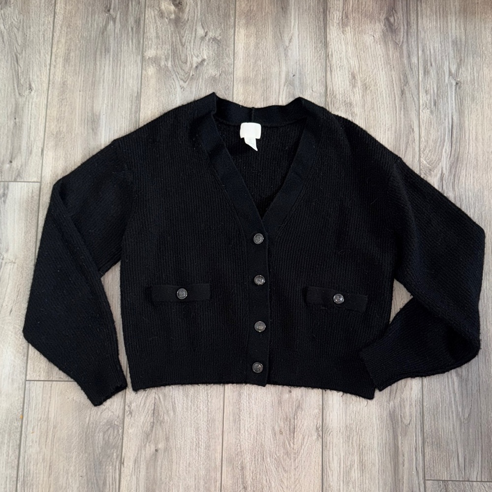 Black Button-Up Cardigan